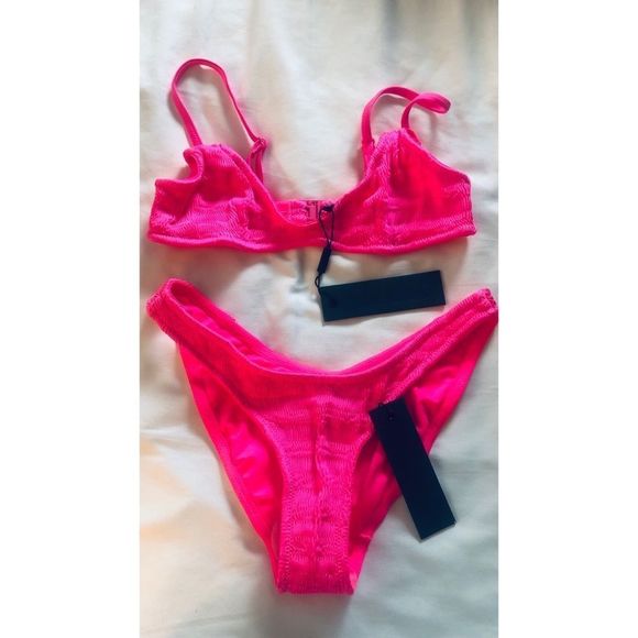 triangl swimwear Swim Trianglmaia Cheeky Mysa Pink Set Nwt Neoprene